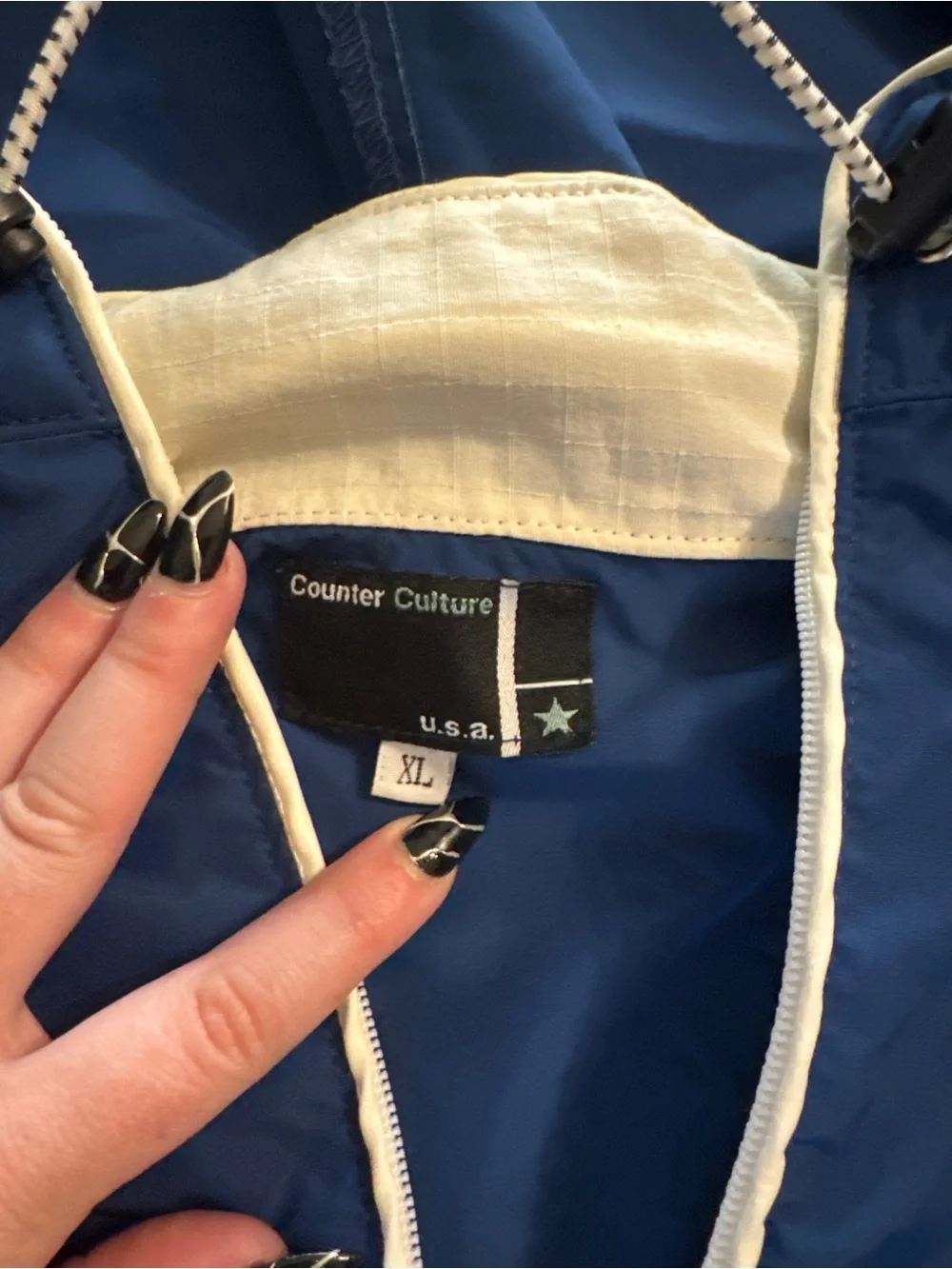 Vintage 90s Counter Culture USA Nylon Anorak Windbreaker Jacket - Size XL